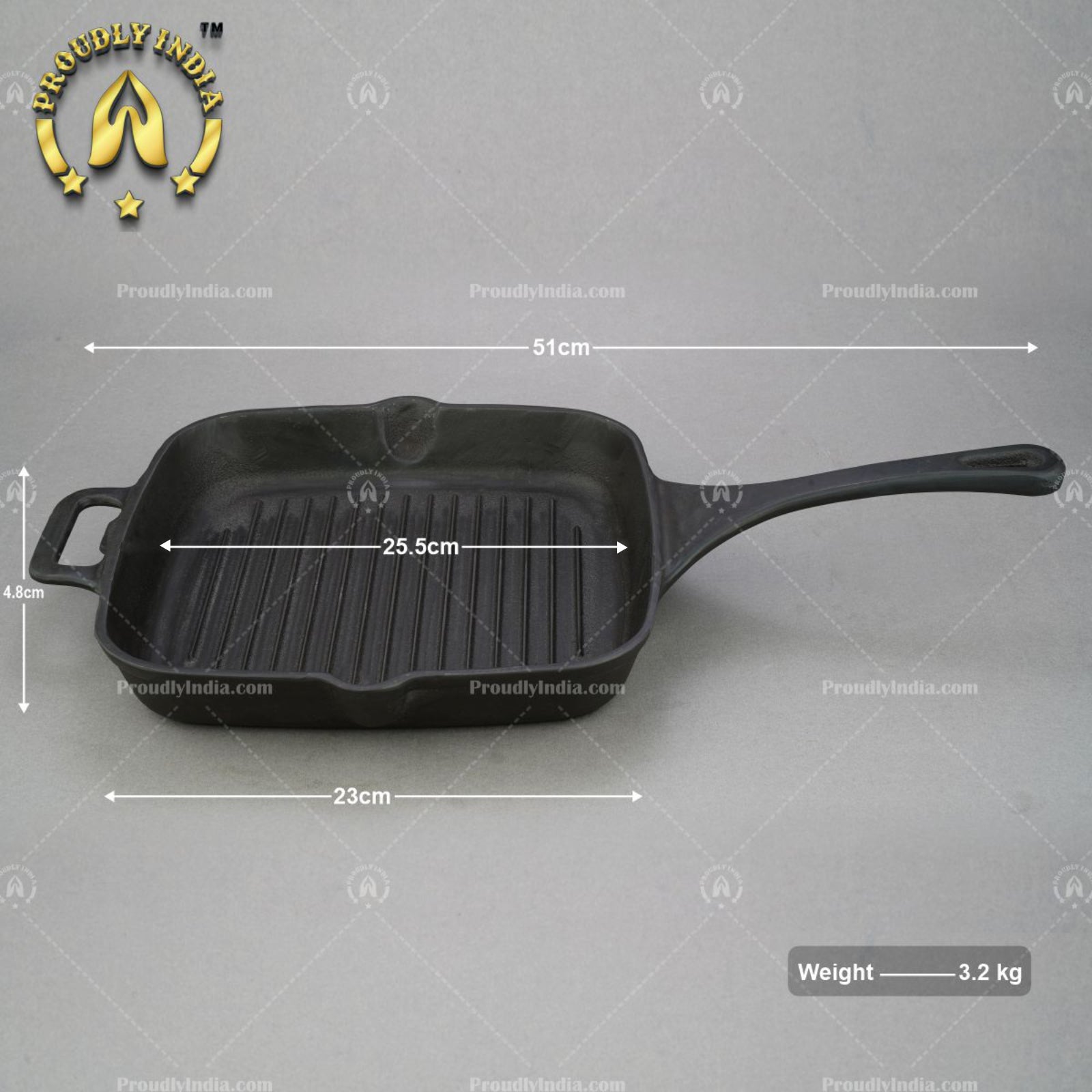Cast Iron Griddle Pan with Iron handle