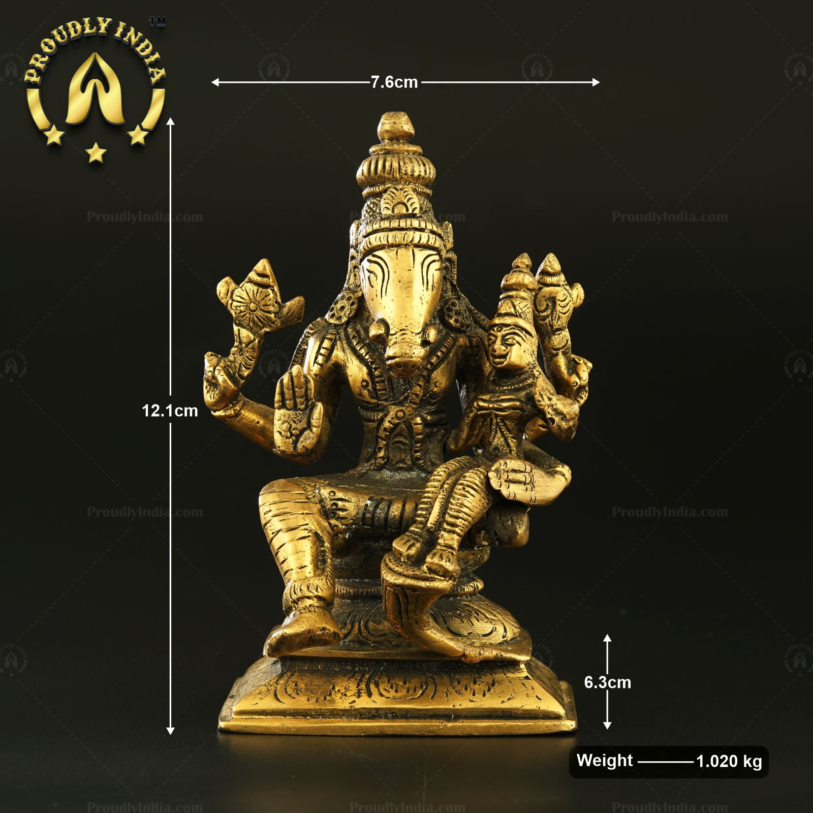 Brass Varaha Amman With Lakshmi Idol