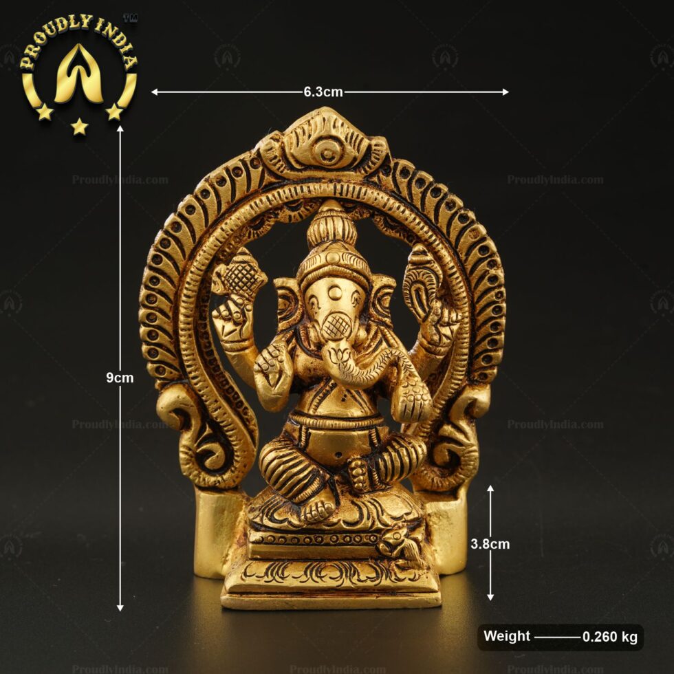 Handcrafted Brass Goddess Ganapati Murti