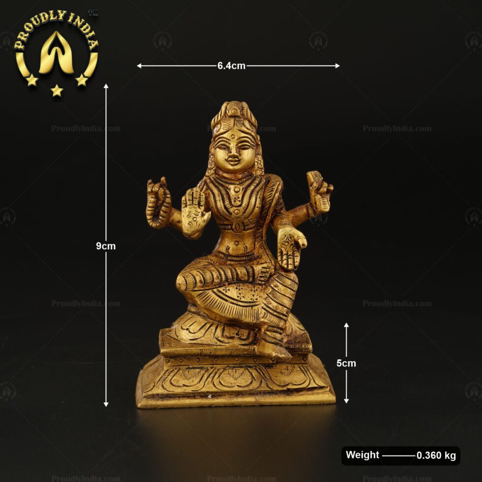 Goddess Bala Tripura Sundari Brass Idol
