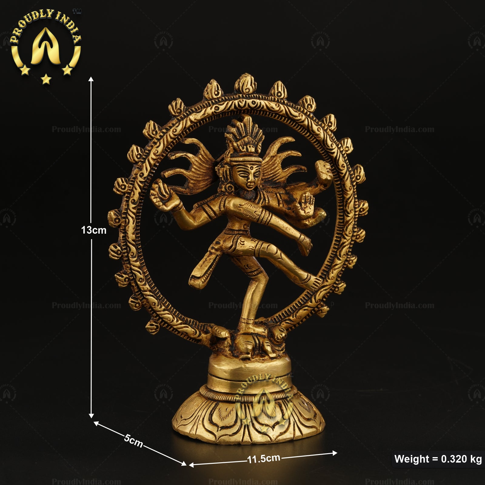 Handcrafted Small Size Brass Nataraja Statue
