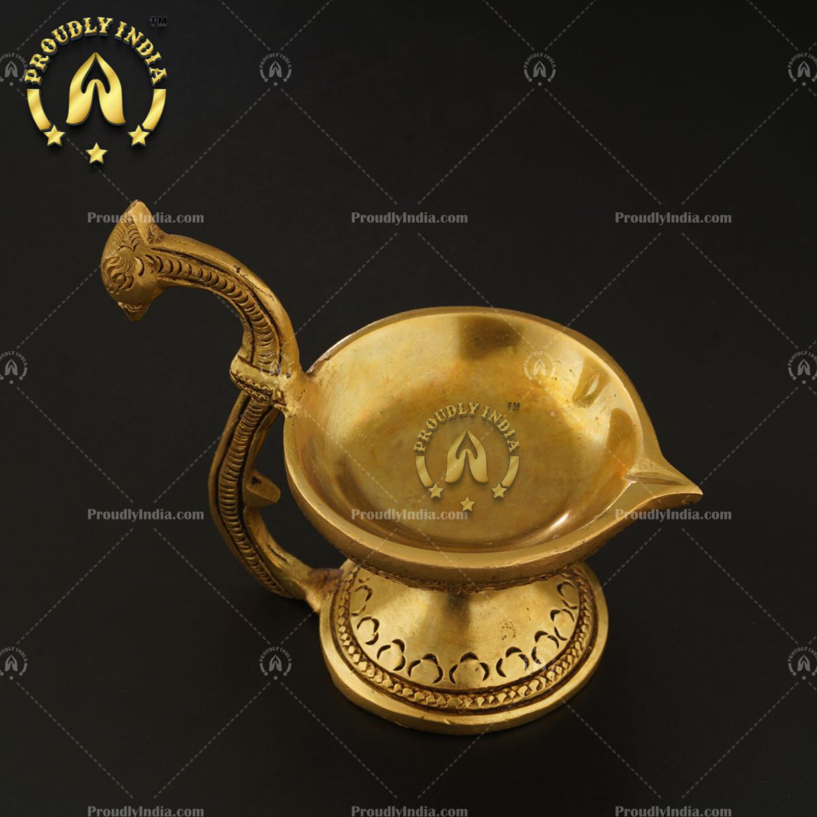 Brass lamp Peacock Diya Set of 2