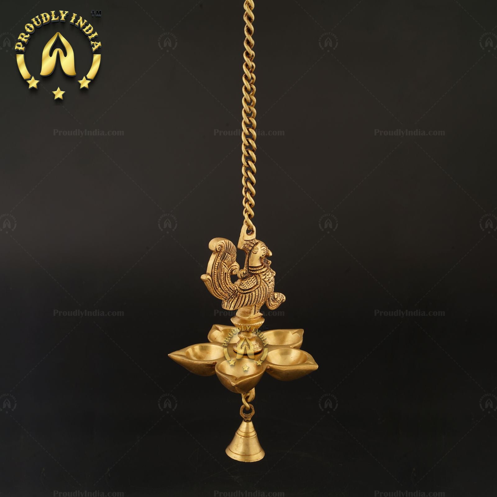Annapakshi Five Wick Hanging Lamp Diya Set of 2