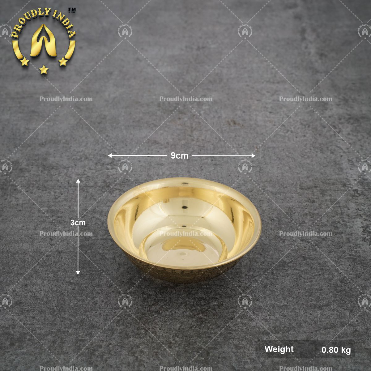 Brass Etched Dinner Thali Set