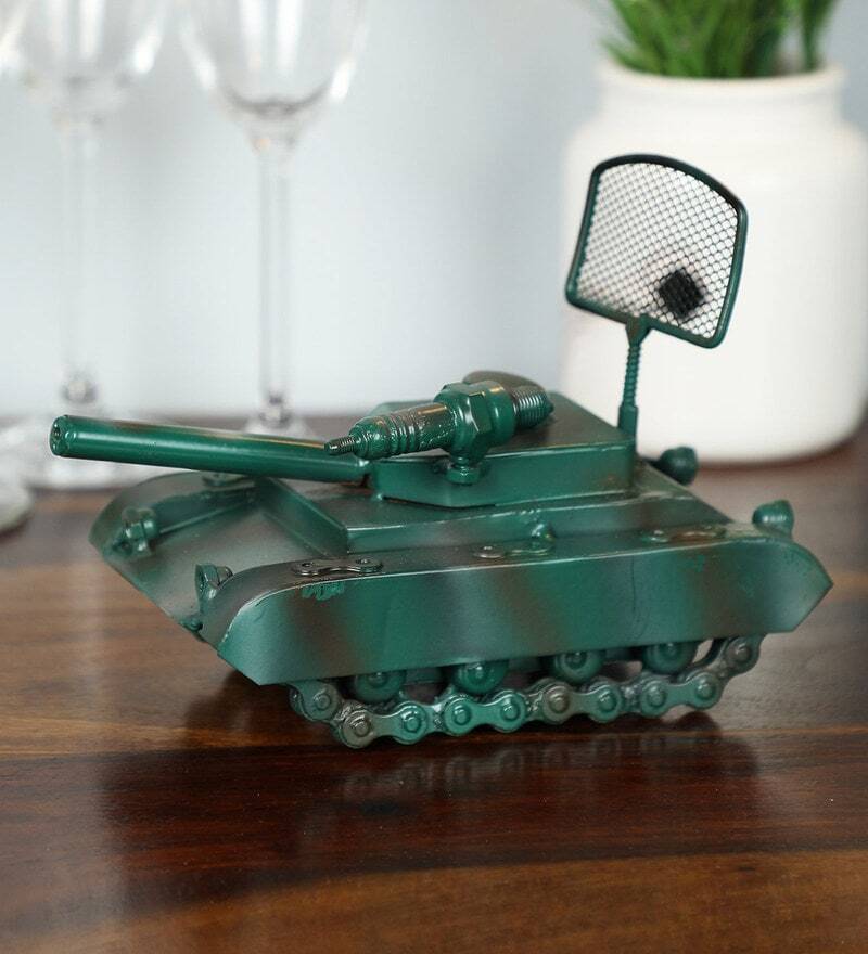 Open Military Tanker Miniature Antique Showpiece