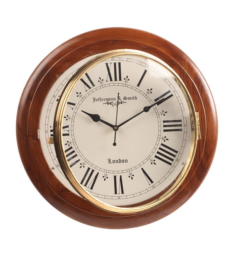 Solid Wood Round Jeffersonn Smith Wall Clock