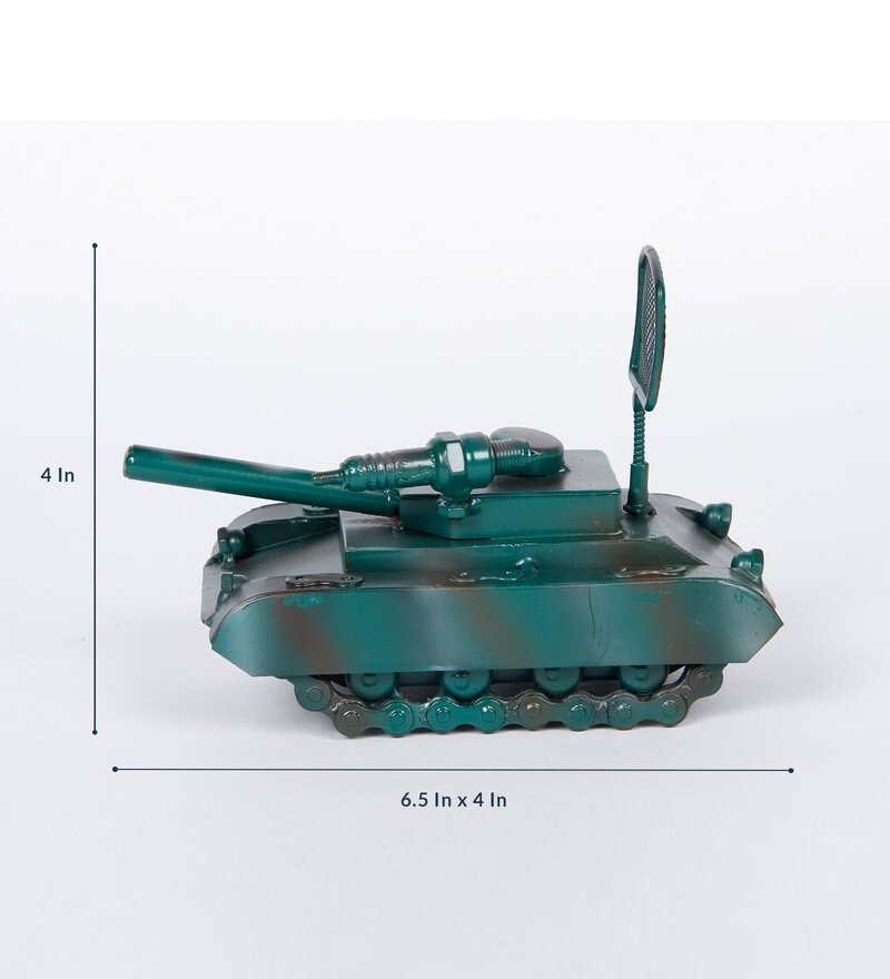 Open Military Tanker Miniature Antique Showpiece
