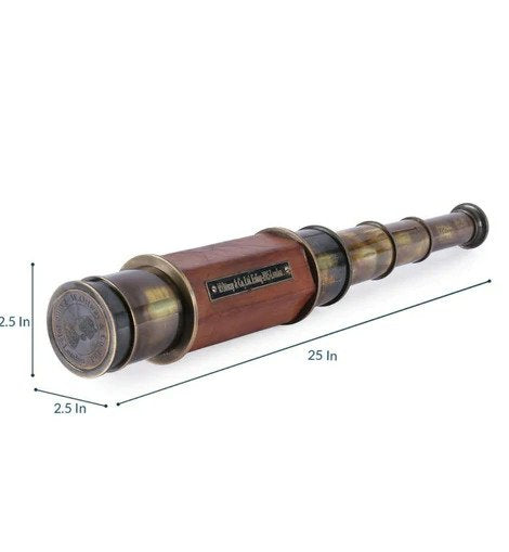 Leather 6 Corner Long Distance Lens Telescope