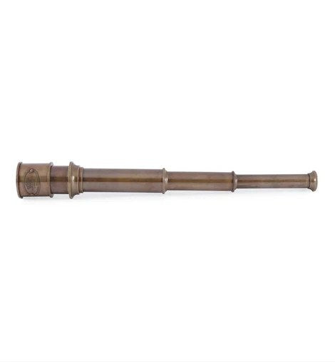 Brown Brass Torch Styled Antique Telescope