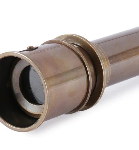 Brown Brass Torch Styled Antique Telescope