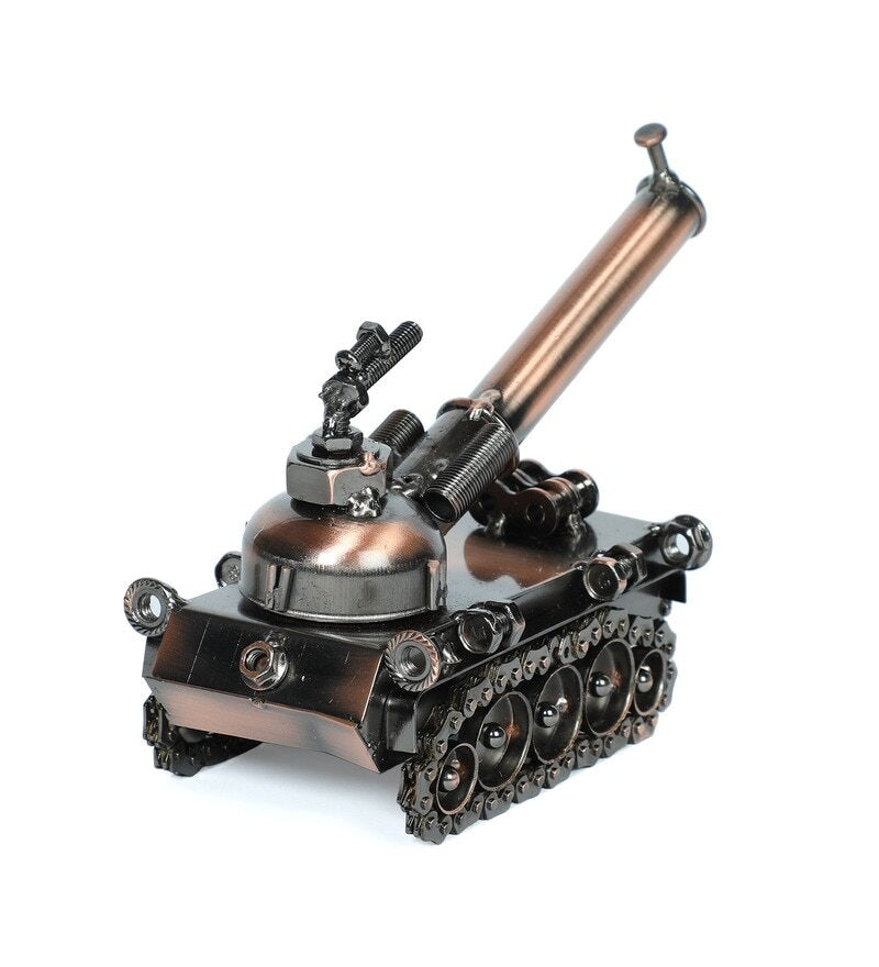 Army Style Military Missile Combat Canon Tank Miniature Showpiece