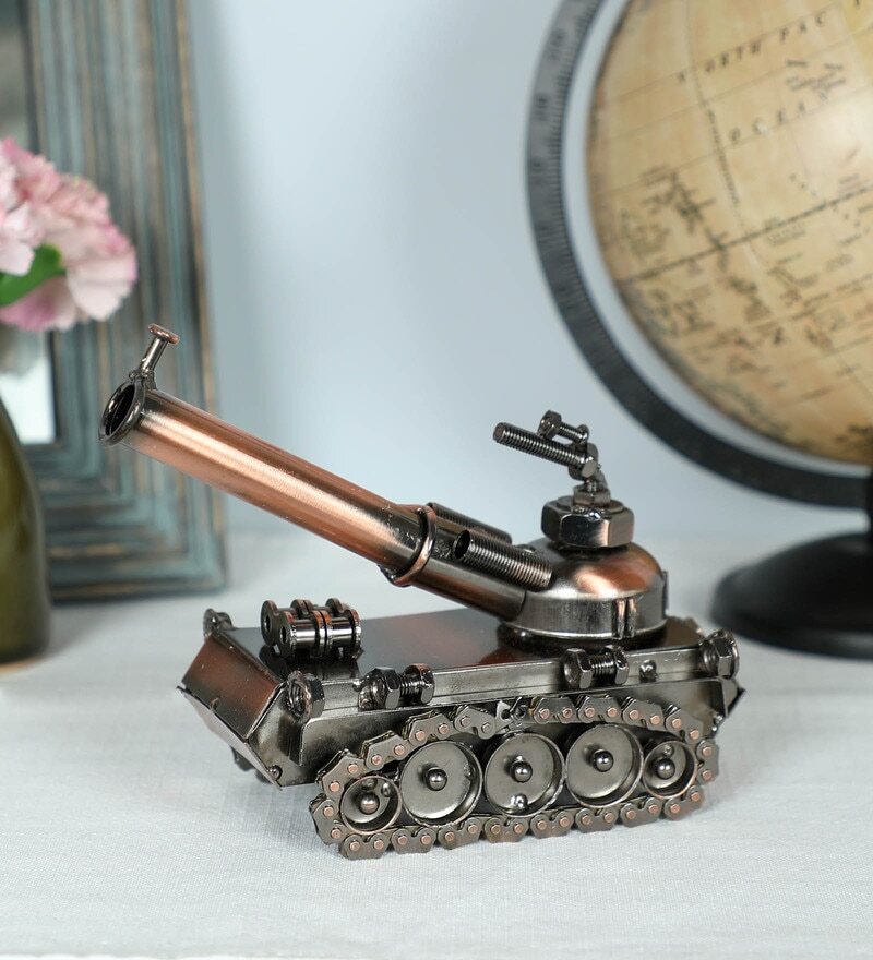 Army Style Military Missile Combat Canon Tank Miniature Showpiece