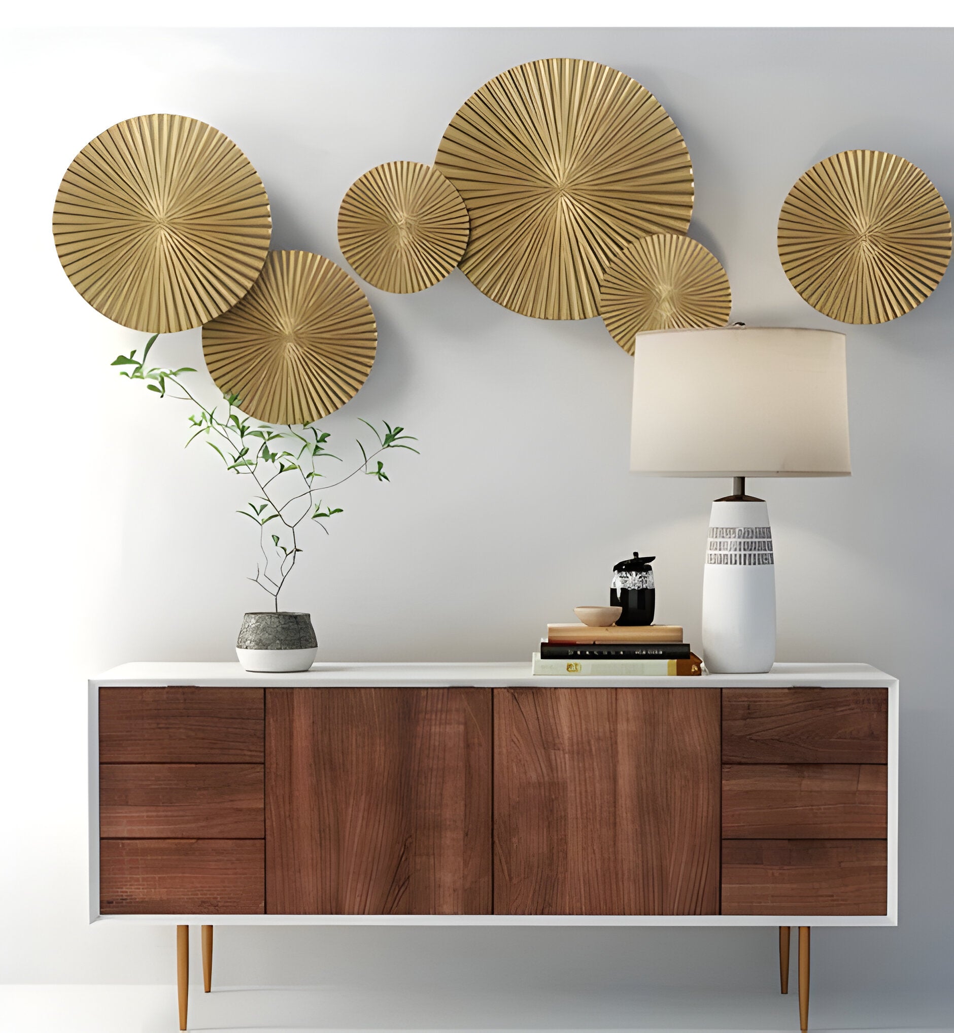Golden Eclipse Array Wall Mural Decor