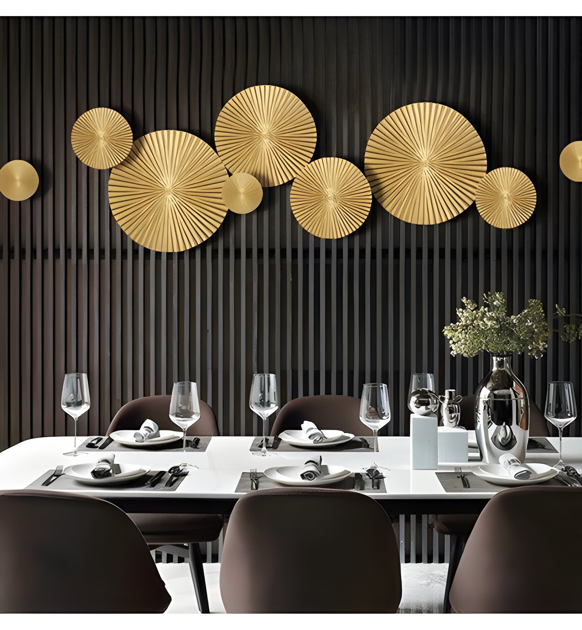 Golden Eclipse Array Wall Mural Decor
