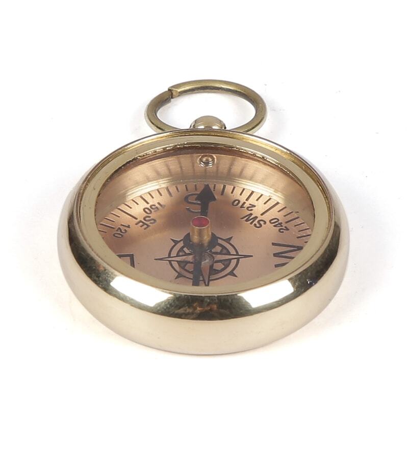 Gold Finish Brass Nautical Compass