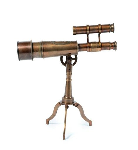 Mini Antique Brass Telescope With Tripod Stand