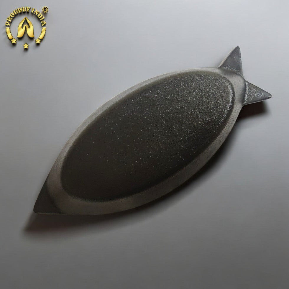 Cast Iron Fish Fry Pan Cum Platter