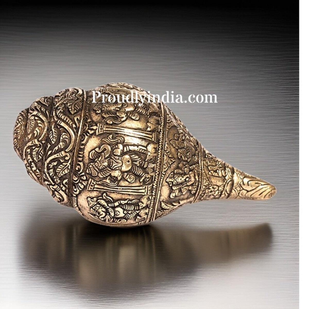 Ganesh Shankh:Multi-Faced Brass Ganapathi Sangu for Bhakti
