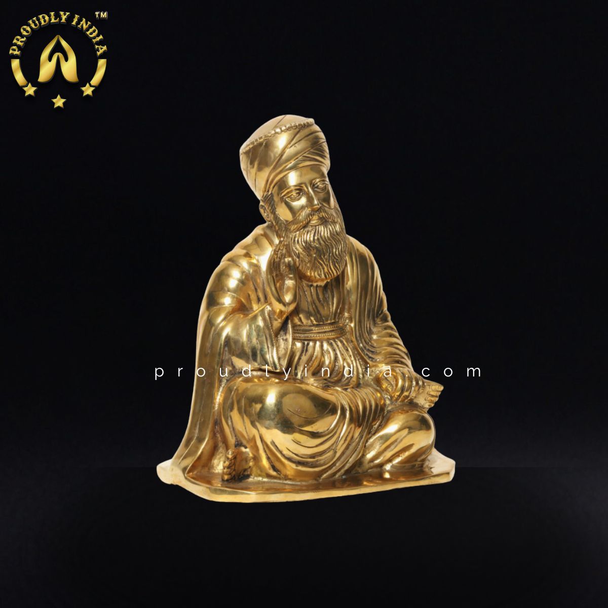 Pure Brass Handcrafted Guru Nanak Statue