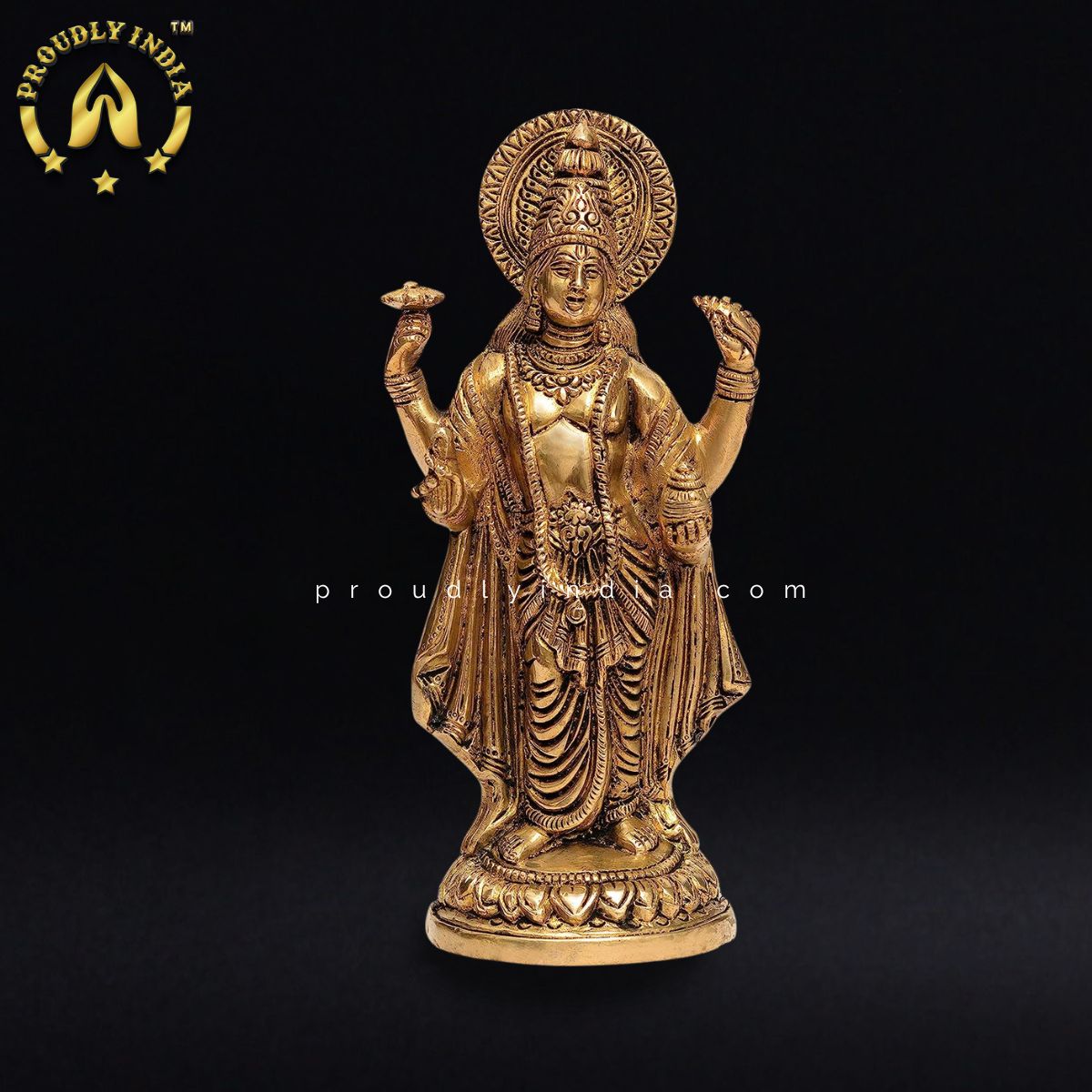 9" Brass Idol Dhanvantri Statue