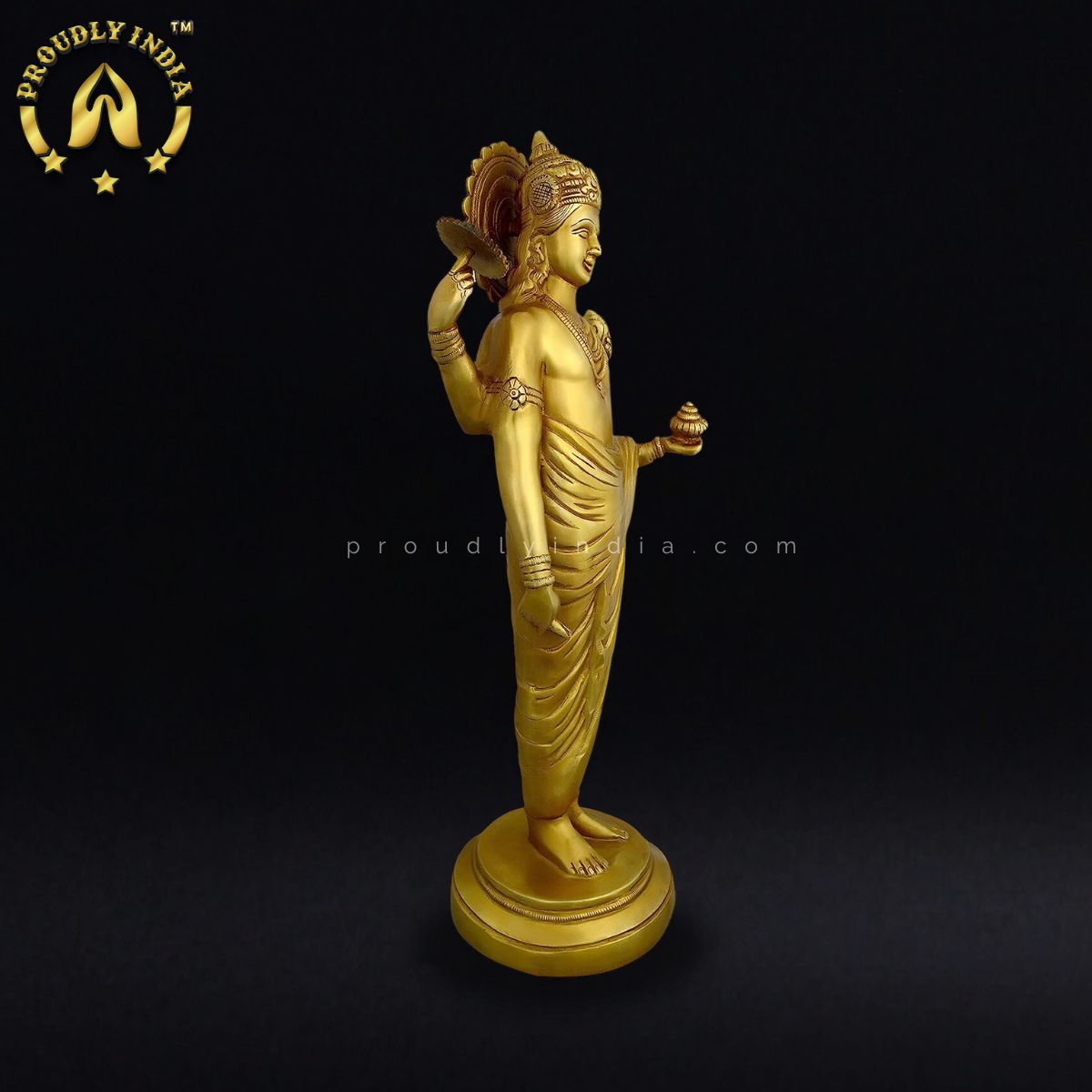 18" Dhanvantari God Brass Statue