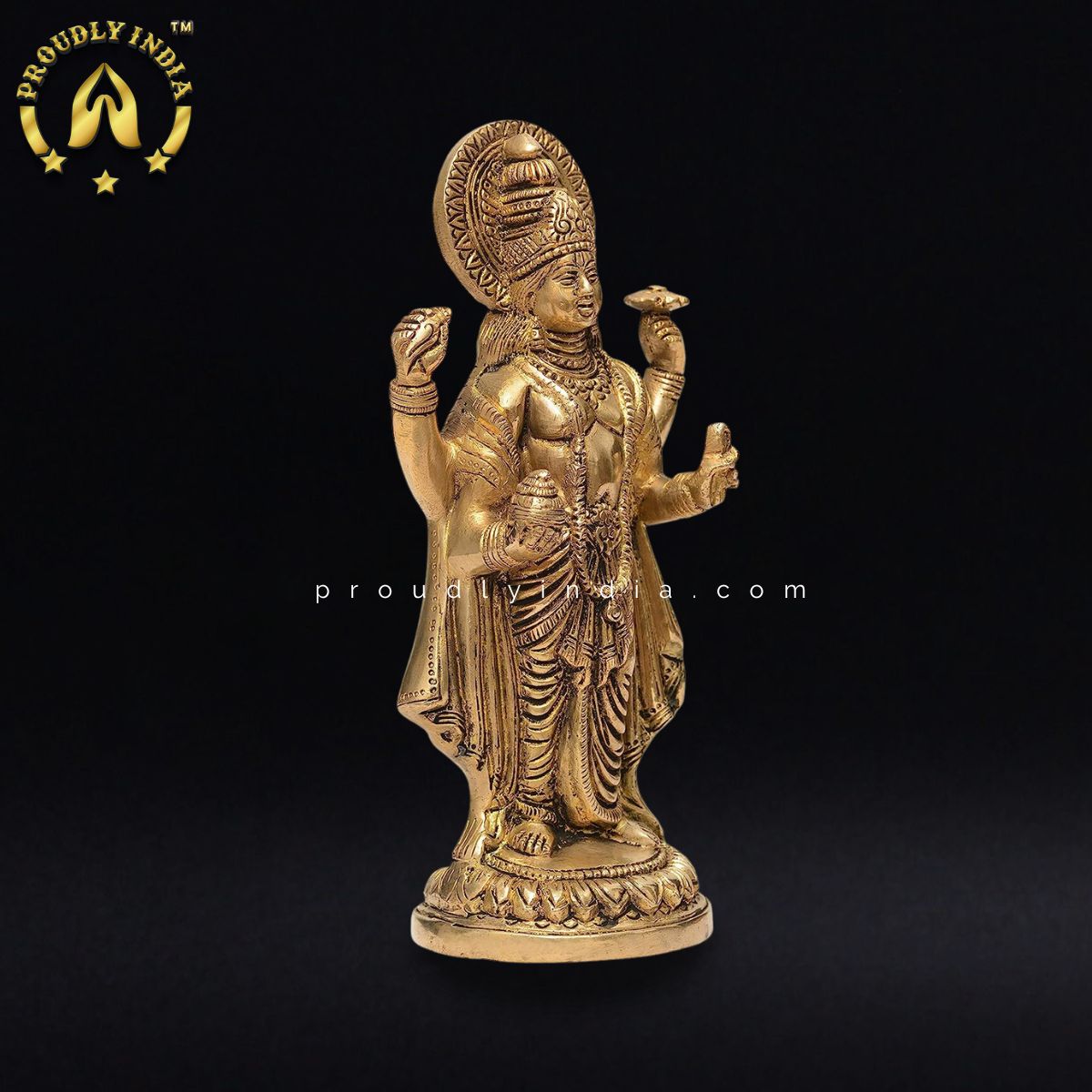 9" Brass Idol Dhanvantri Statue