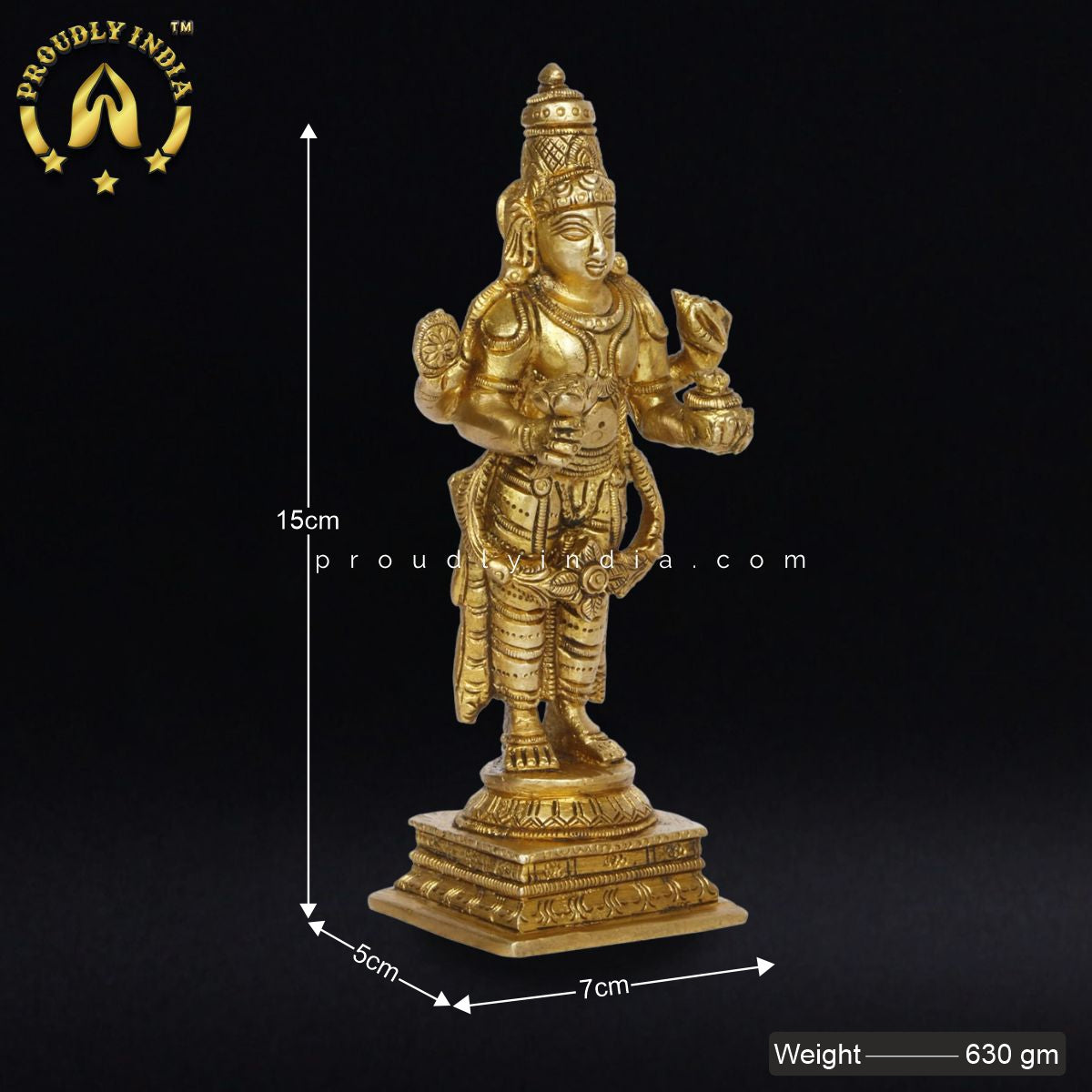 5.9" Brass Dhanvantari Idol