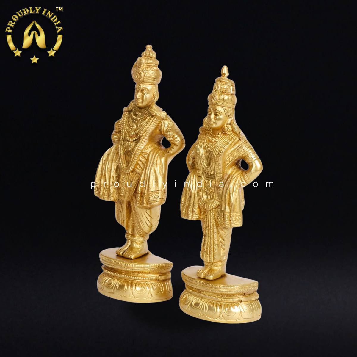 8.5" Lord Vitthal Rukmini Idols