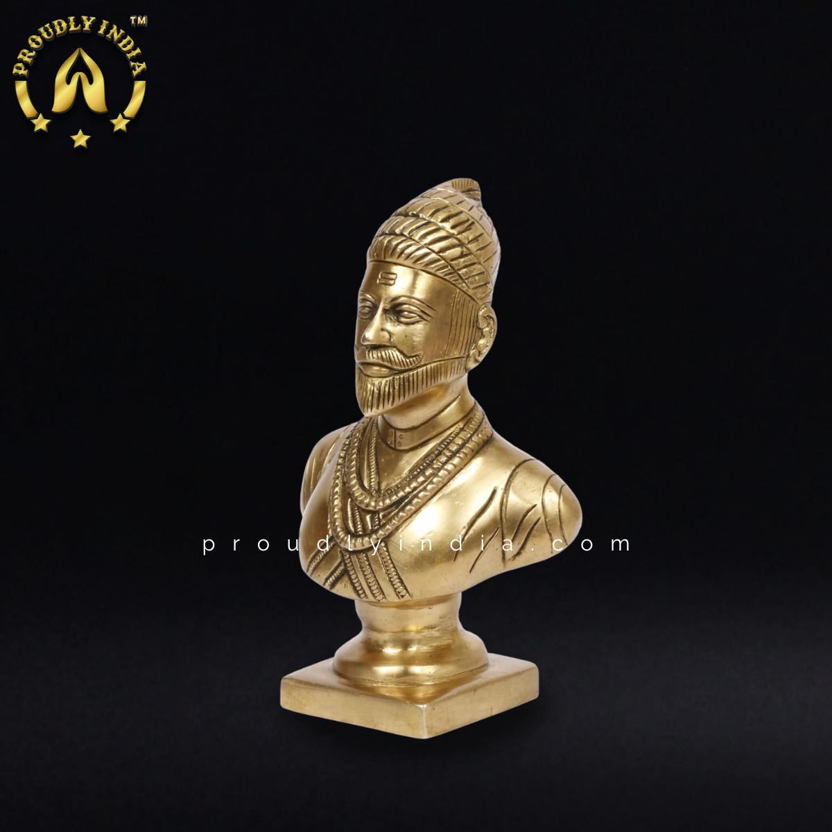 5.9 Inch- Shivaji Maharaj Brass Statue
