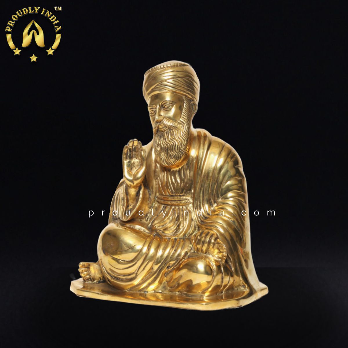 Pure Brass Handcrafted Guru Nanak Statue