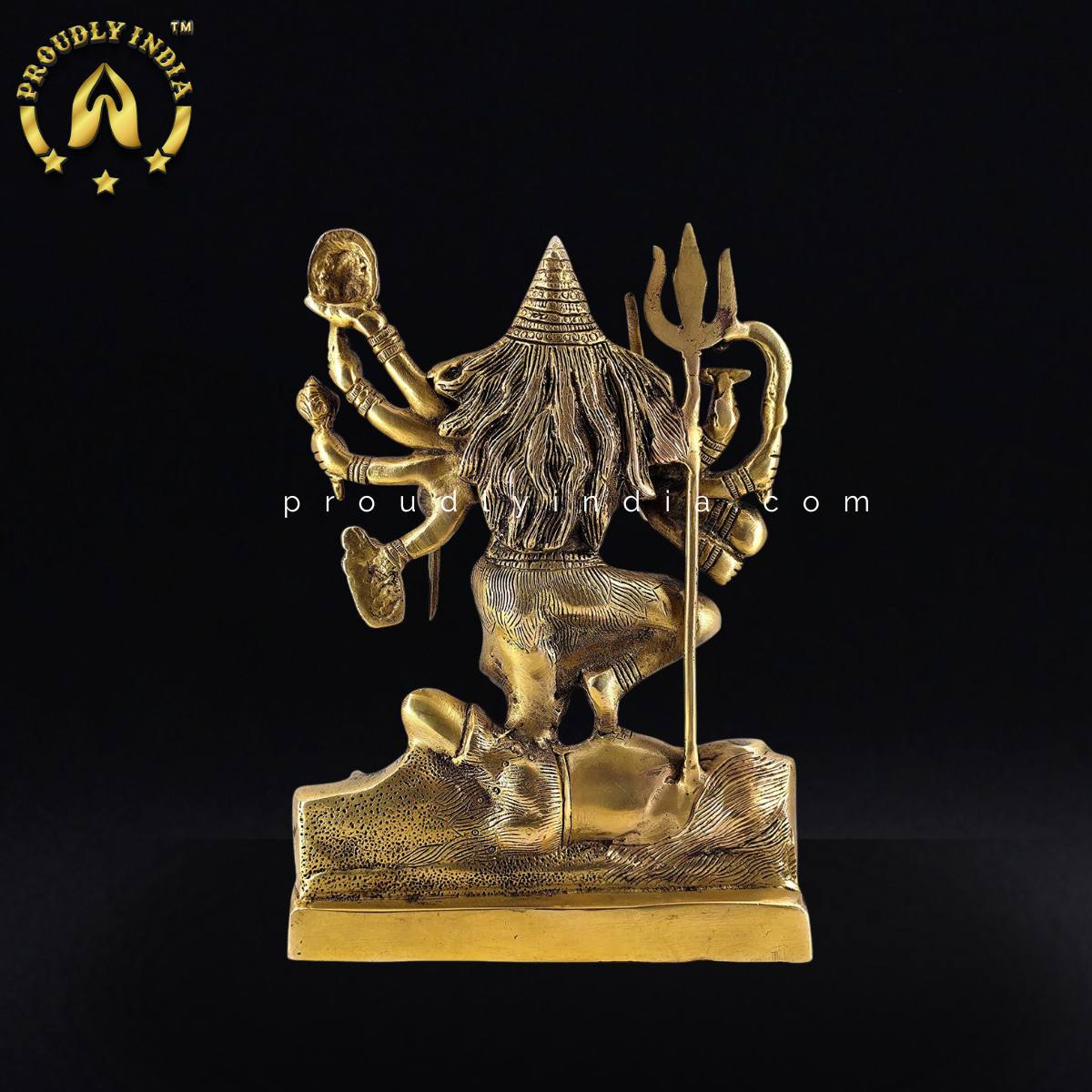 12" Brass Kali Maa Statue