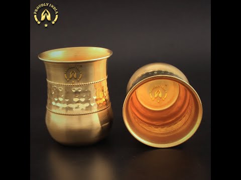 Brass Belly Drinking Glass