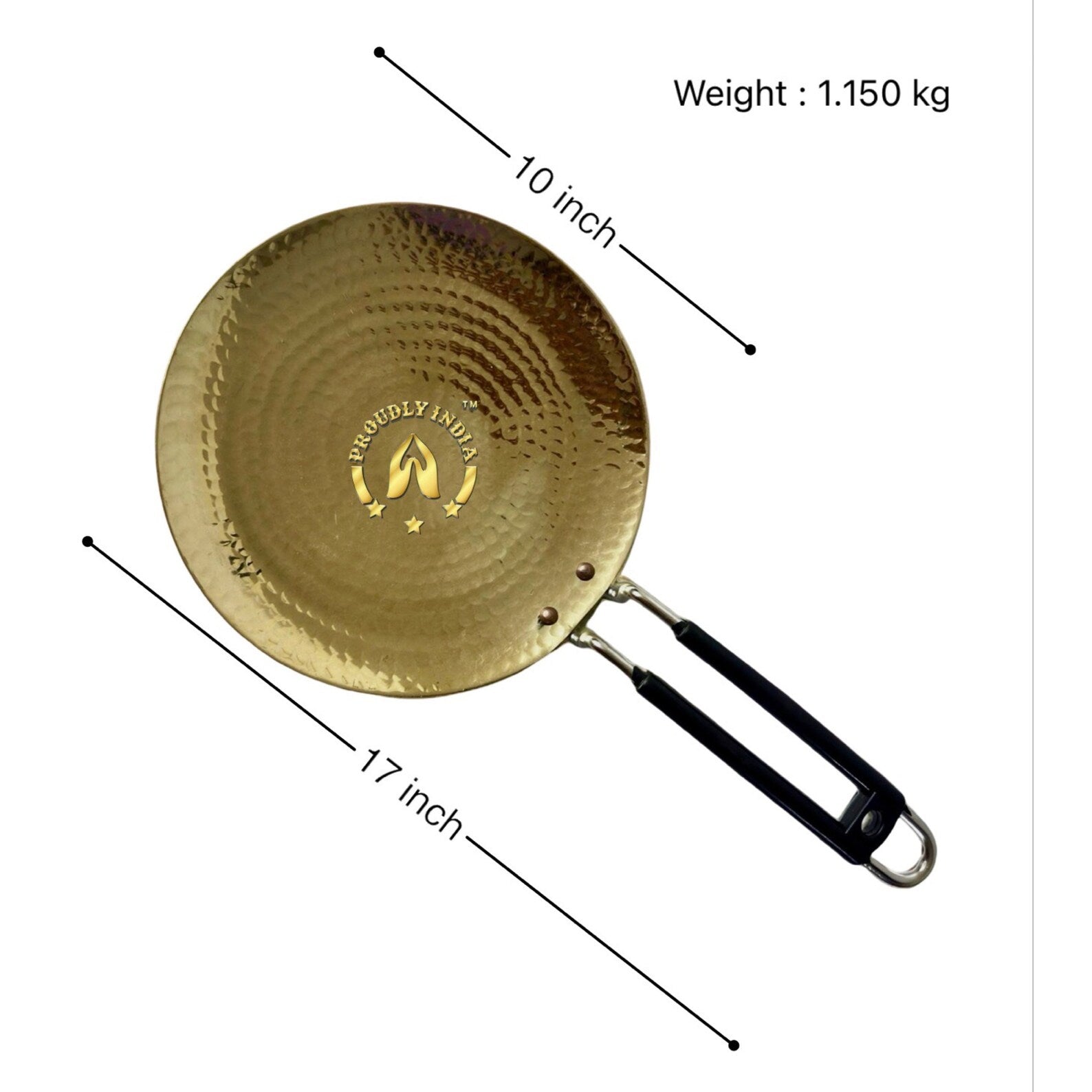 Brass Dosa Tawa with Brass Ladle