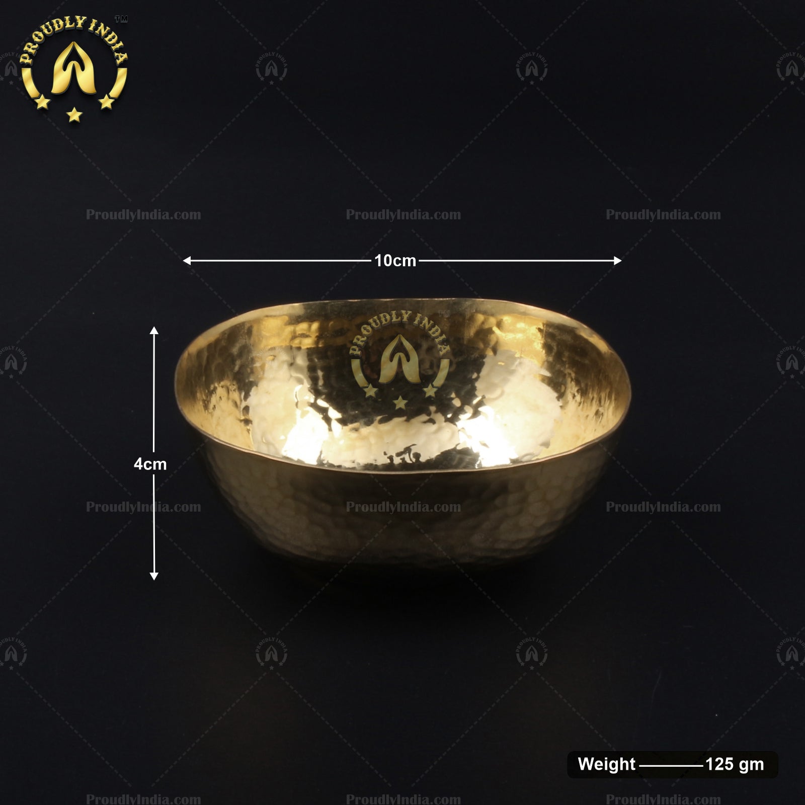 6 Piece Square Brass Dinner Set