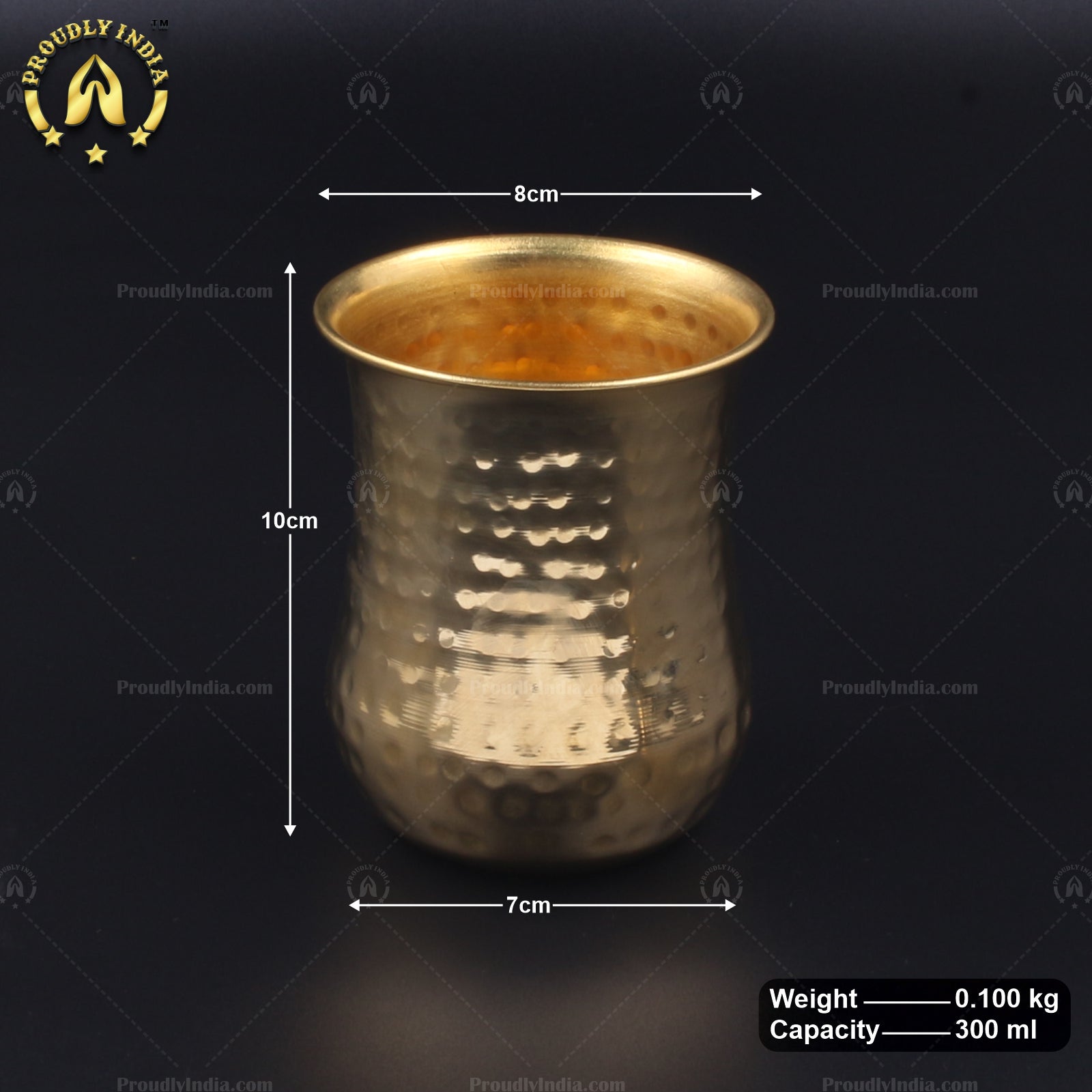Brass Belly Glass Tumblers