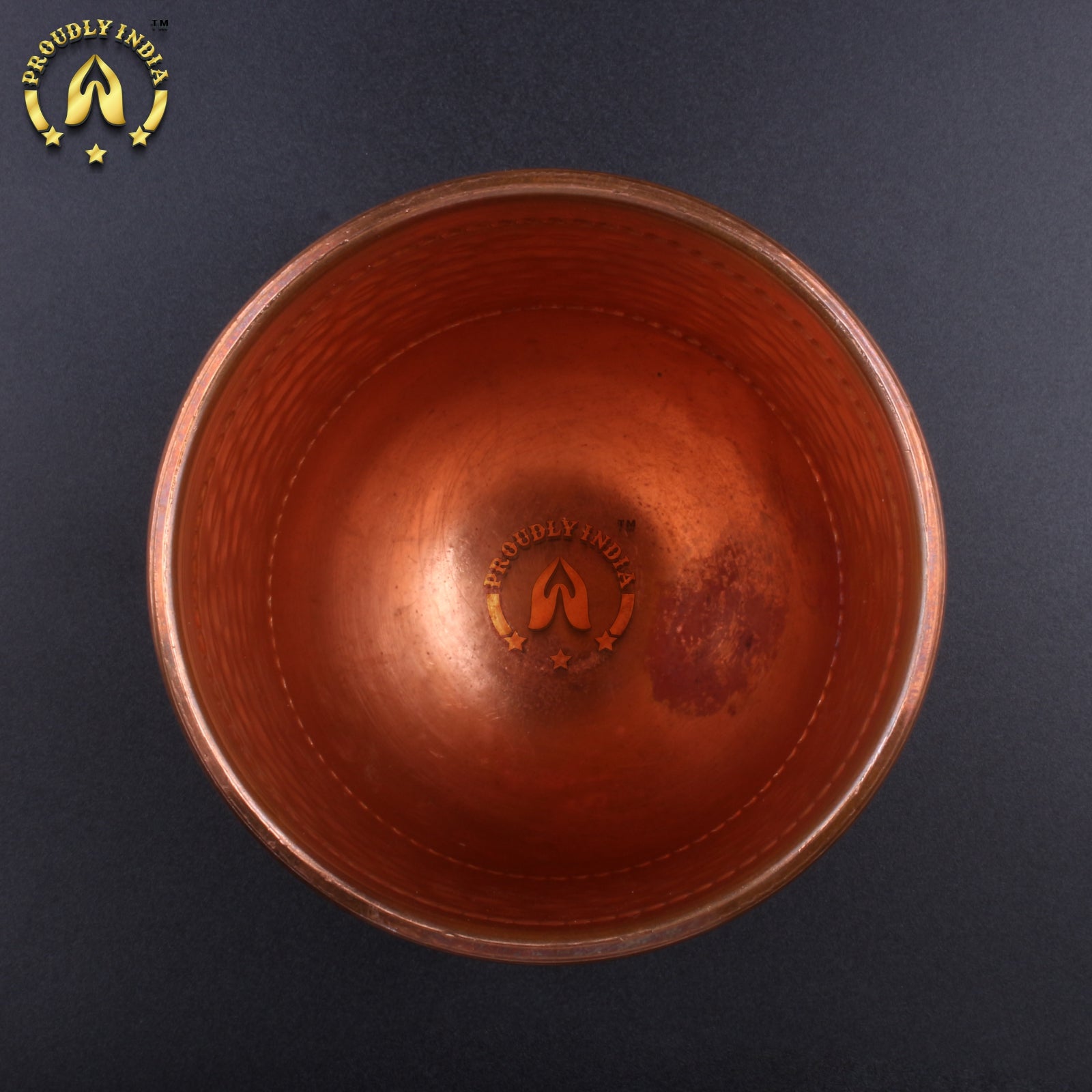 Copper Glass With Brass Stand