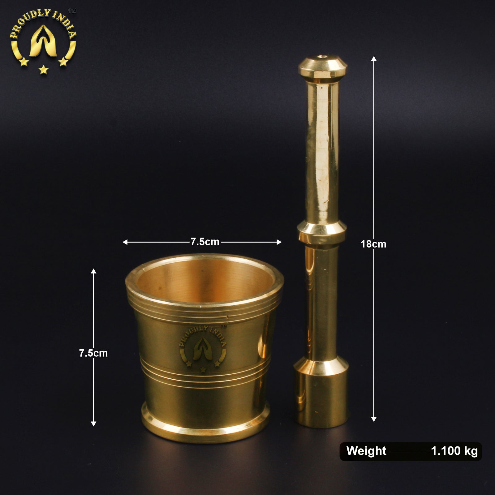 Brass Mortar And Pestle | Khalbatta