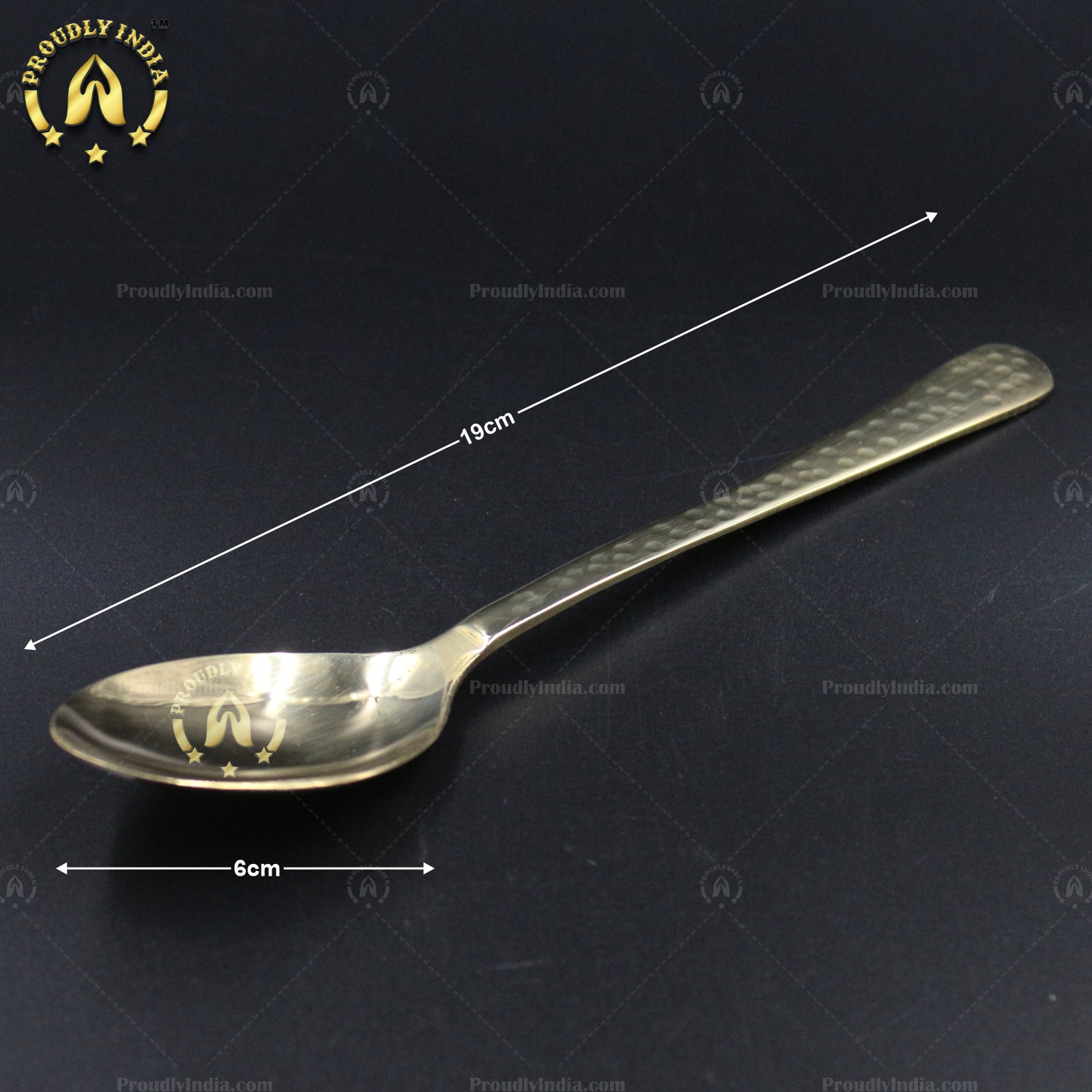 6 Piece Hexagon Brass Thali Set