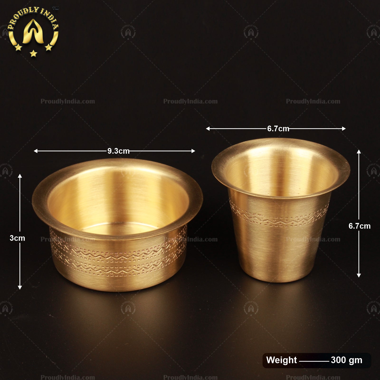 Etched Brass Dabara Matte Finish