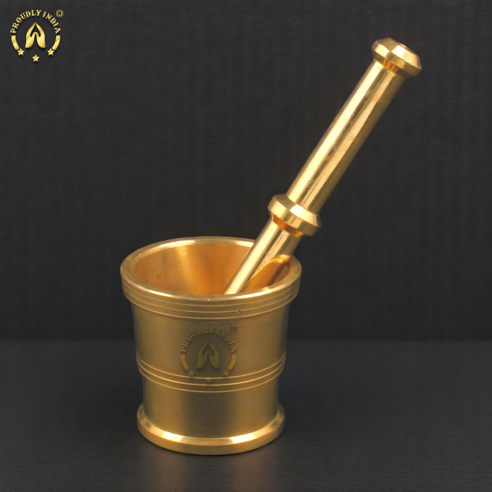 Brass Mortar And Pestle | Khalbatta