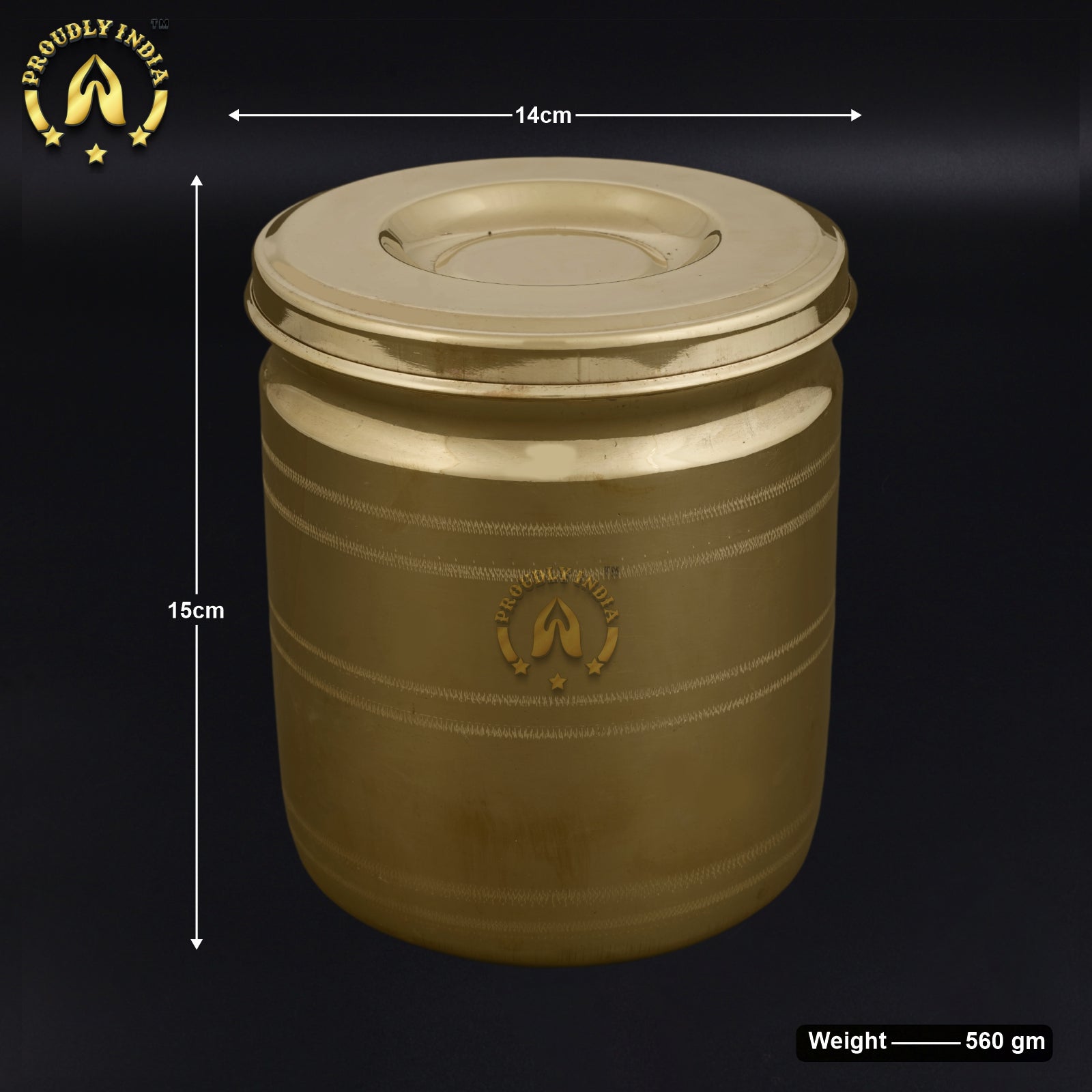 Set of 3 Brass Storage Container