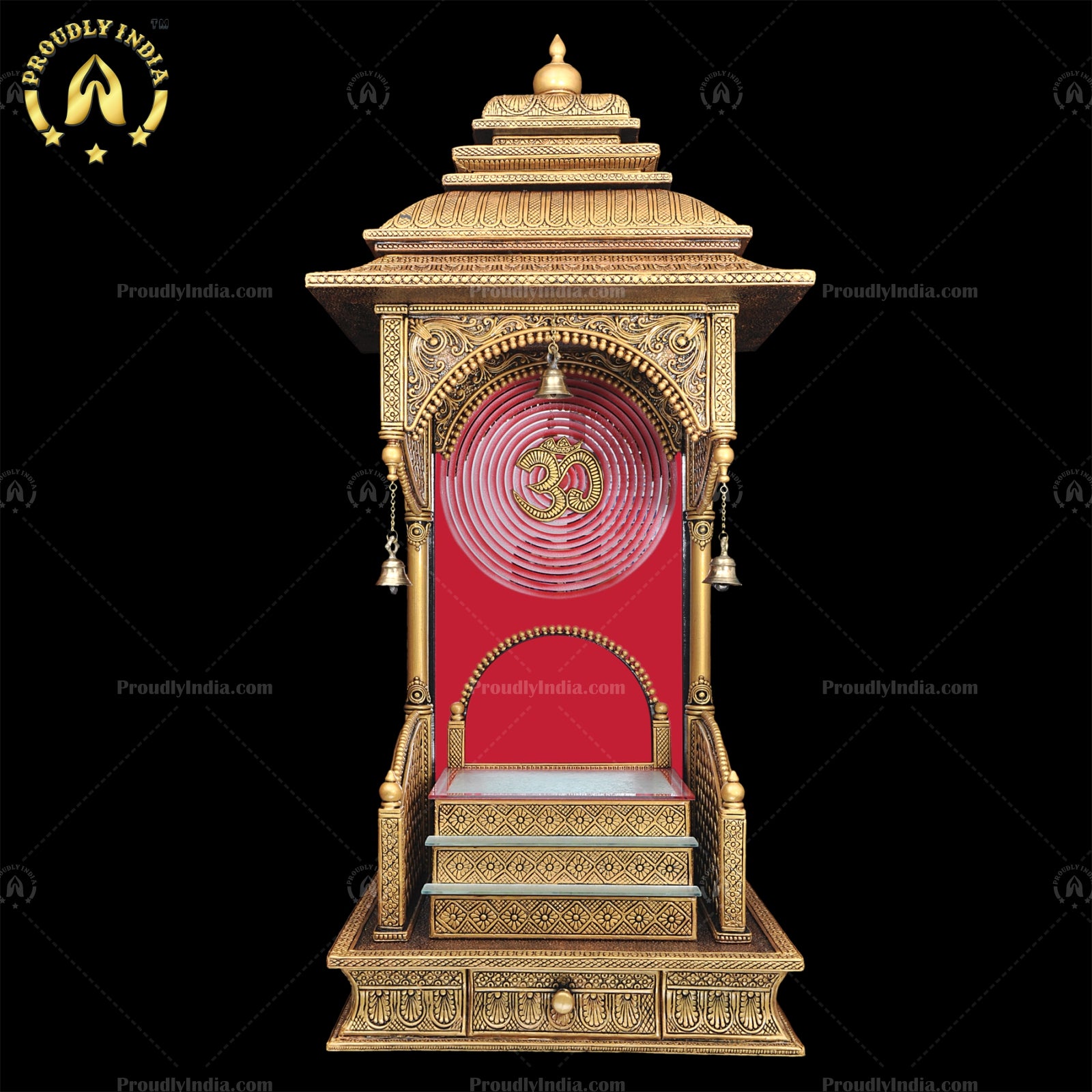Big Size Pooja Mandir Indian Handmade Standing Hindu Temple