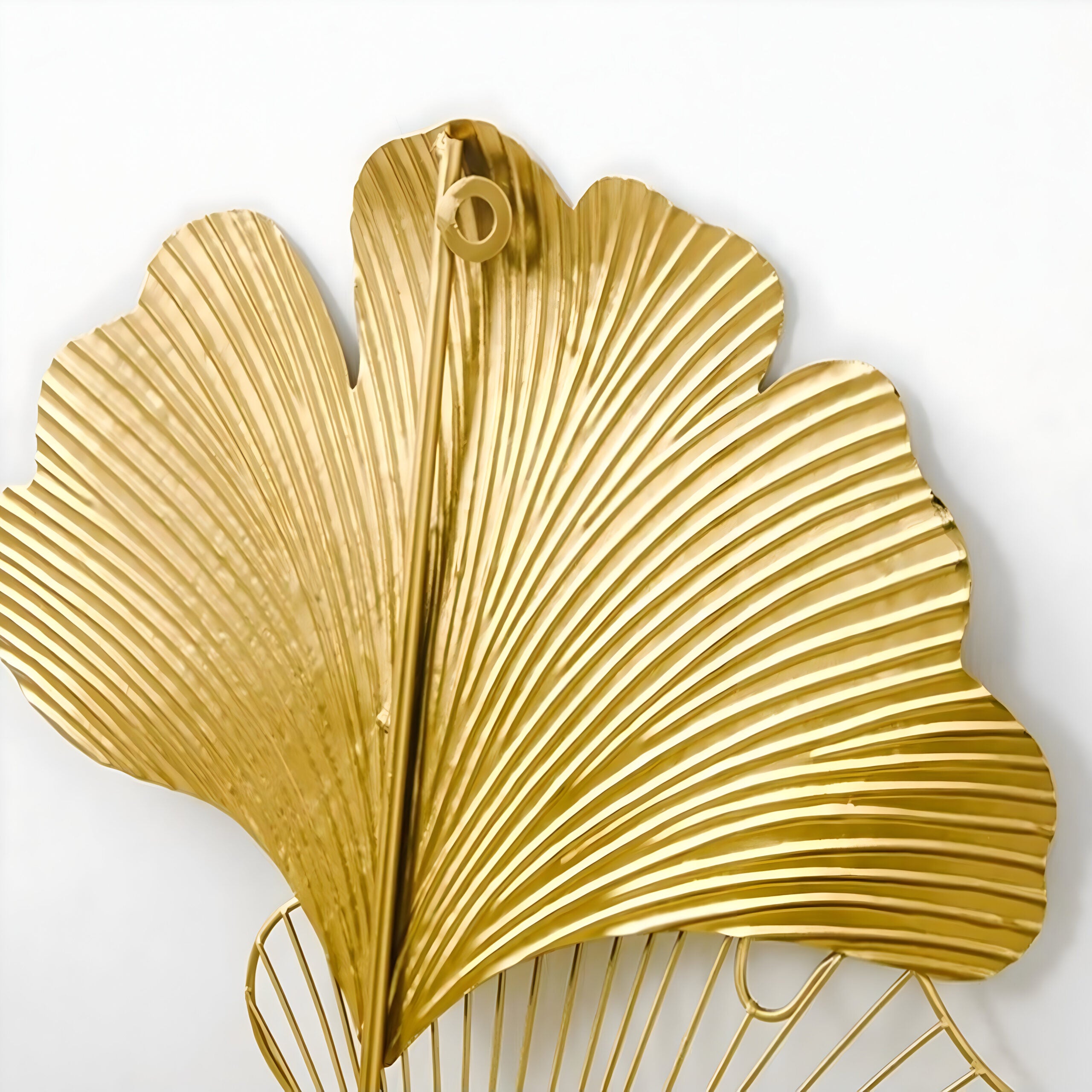 Golden Ginkgo Grace Metal Wall Mural