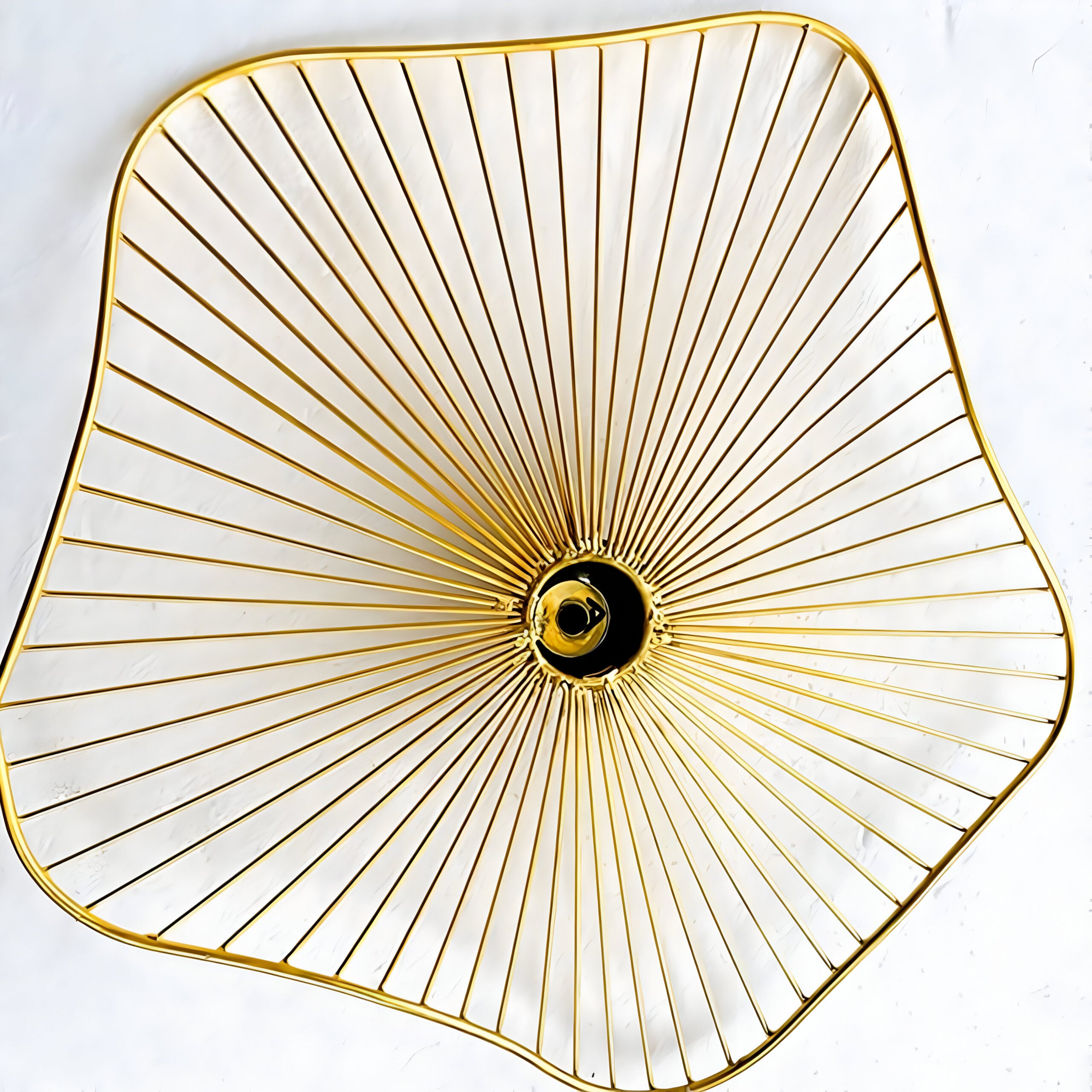 Golden Ripple Bloom Wall Art
