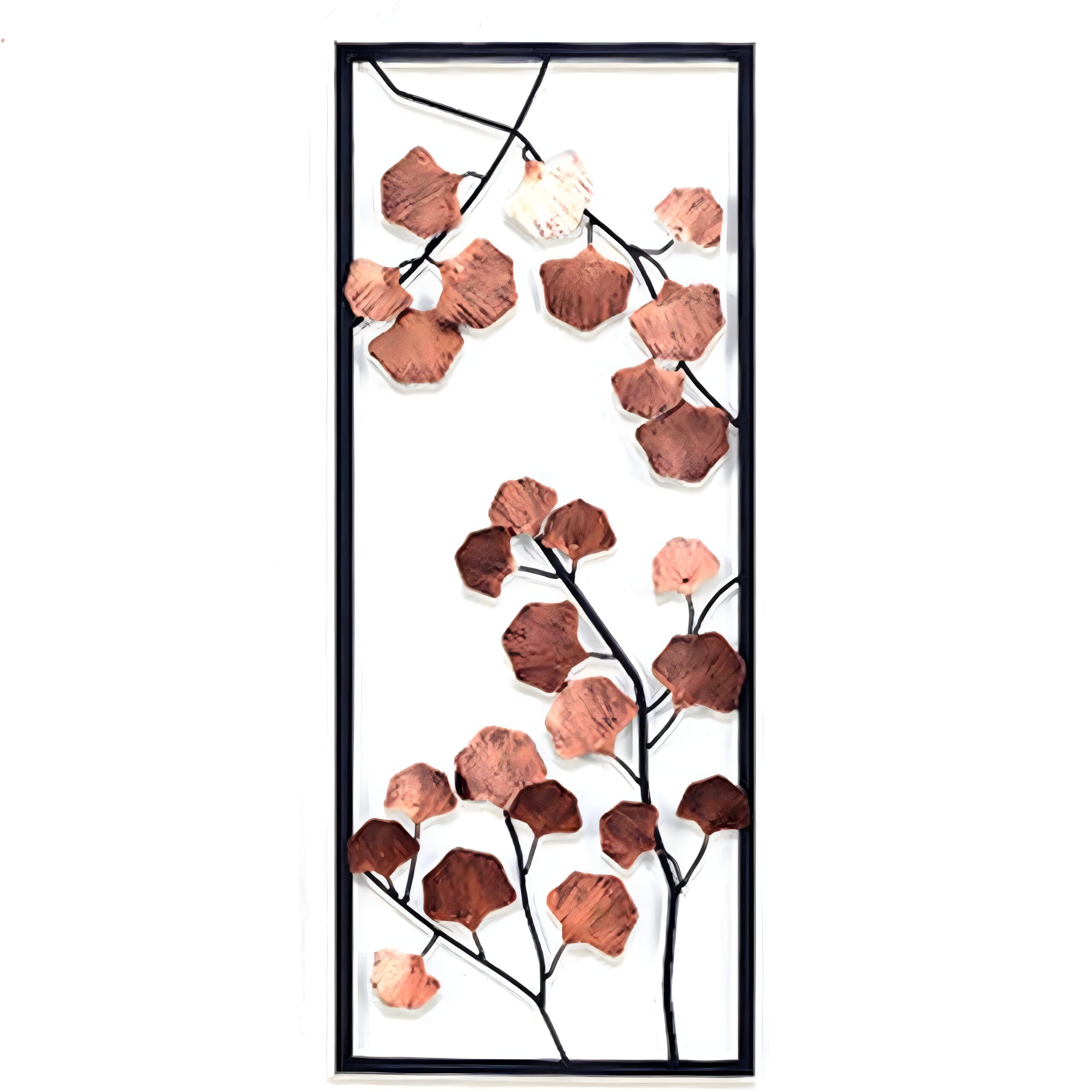 Seasons of Serenity – Set of 3 Framed Metal Leaf Wall Art