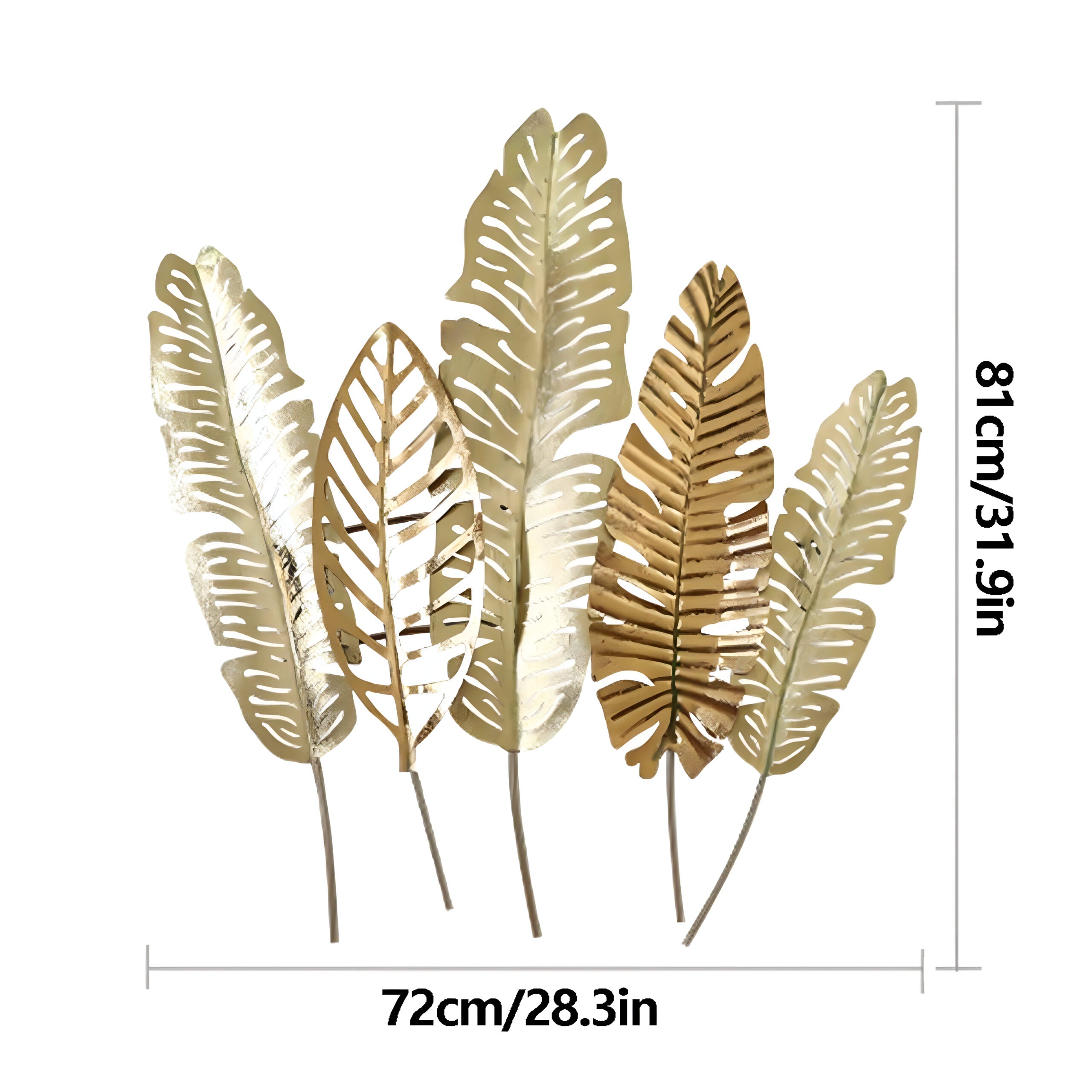 Golden Frond Harmony Wall Mural