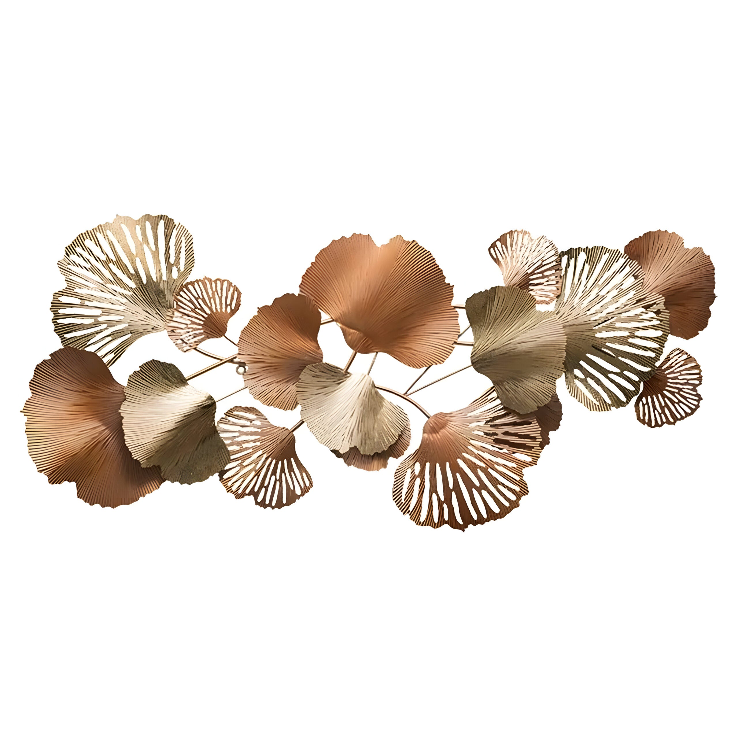 Copper Petal Rhapsody Metal Wall Art