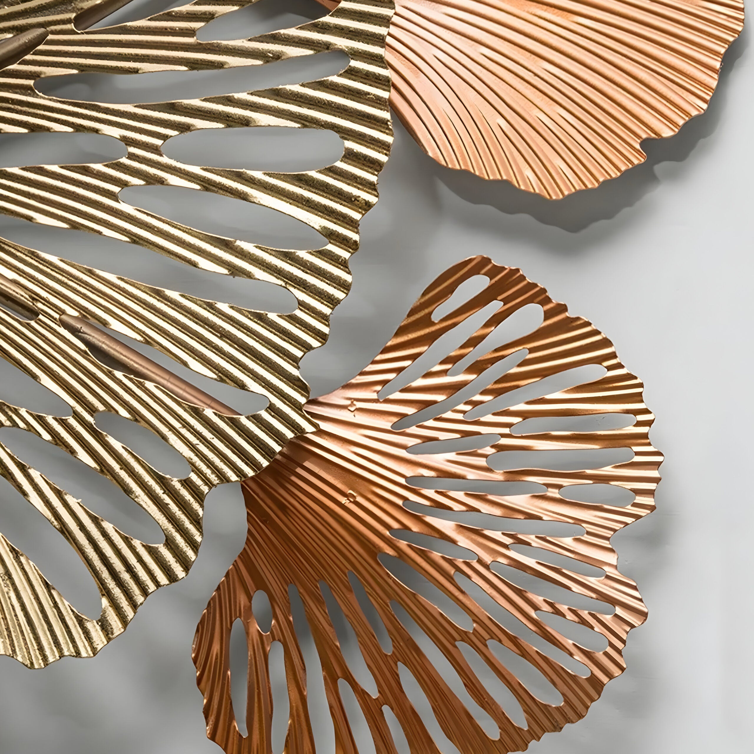 Copper Petal Rhapsody Metal Wall Art