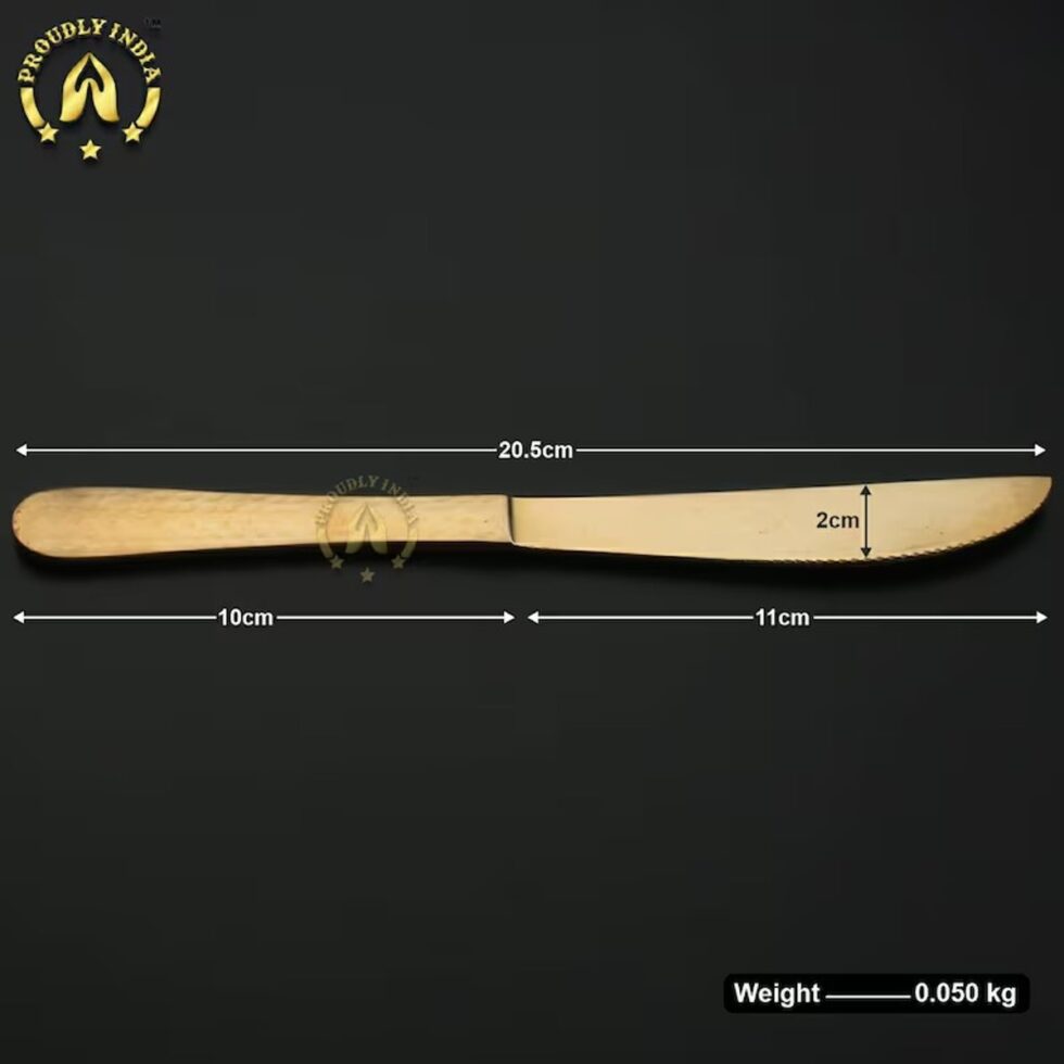 Set of 4 Brass Butter Knife