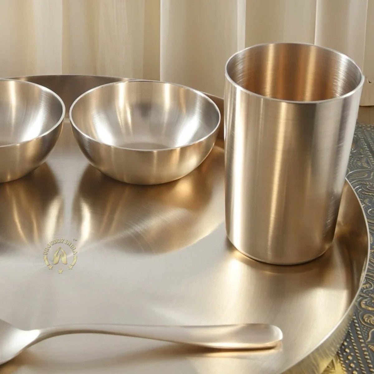 6 Piece Bronze Dinner Thali Set
